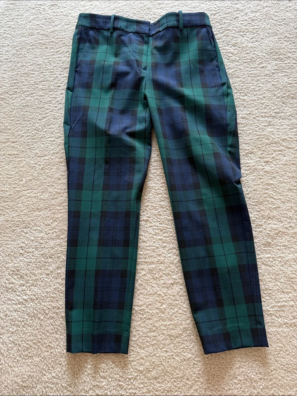 J Crew plaid straight leg pants